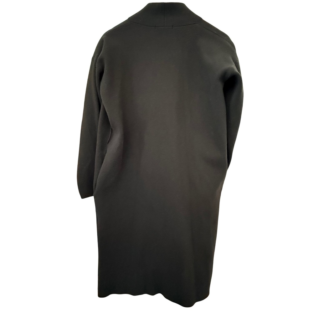 Uniqlo Black Longline Open Front Cardigan Duster Sweater Women's XXS Minimalist - Picture 3 of 14